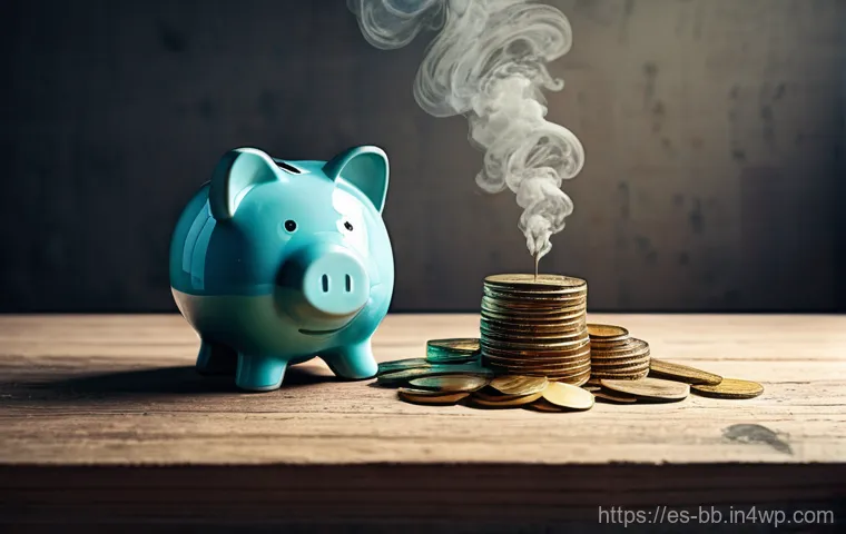 비상 재무계획을 위한 투자 포트폴리오 - **Prompt Title: The Erosion of Stagnant Savings**
**Image Prompt:** A digital illustration depic...