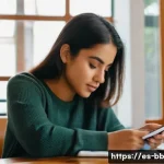 Home 22 비상 재무계획 수립을 위한 기타 리소스 - A young Hispanic woman sitting at a small wooden desk in a cozy, modest apartment in Mexico City, us...
